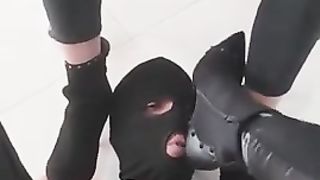 MISS GNDM & MISS NEGIN: 2 iraninan mistresses foot worship and humiliate slave