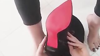 MISS GNDM & MISS NEGIN: 2 iraninan mistresses foot worship and humiliate slave