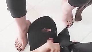 MISS GNDM & MISS NEGIN: 2 iraninan mistresses foot worship and humiliate slave