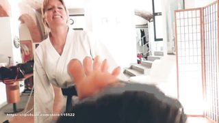 Chiara feet kick and worship