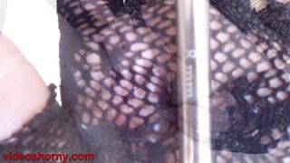 Insertion the catheter in Cervix women Mature