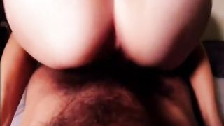 Hairy amateur girl missionary then grinds bid ass