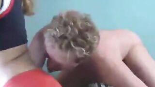 Slave licking sweaty armpit 2