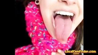 LONG TONGUE BEAUTY SHOWS OFF LONGEST TONGUE AND WIDE THROAT 2