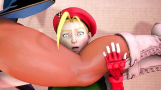 Chun Li Headscissors Cammy - Street Fighter (3D ANIMATION)