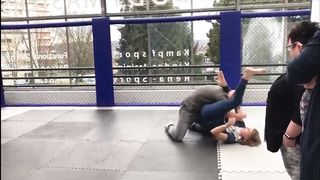 triangle choke out by hot woman