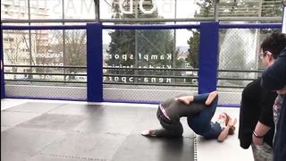 triangle choke out by hot woman