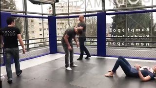 triangle choke out by hot woman