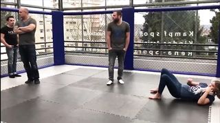 triangle choke out by hot woman