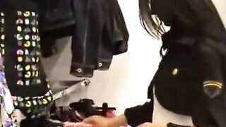 Slut sucks and fucks in mall changing room - Camsfree.us 2