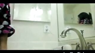 Girl interrupted in the middle of orgasm