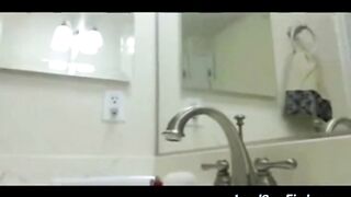 Girl interrupted in the middle of orgasm