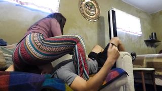 femdom facesitting on coach w pants