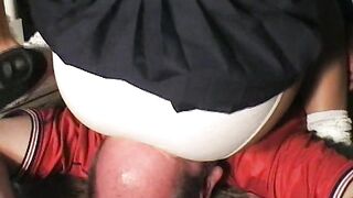 Schoolgirl facesitting