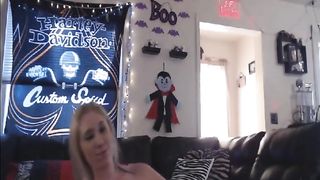 Horny Blonde Babe Squirting For Her Viewers