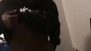 Four snowbunnies vs one black bull