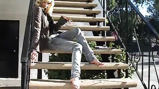 FootFactory - Kelly Space - smoking stairs