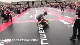 Professional headscissor mixed wrestling sporty girl domination