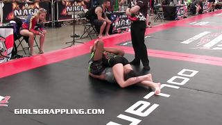 Professional headscissor mixed wrestling sporty girl domination