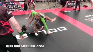 Professional headscissor mixed wrestling sporty girl domination