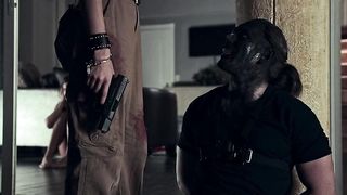 Even bad guys succumb to a girl with rope