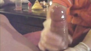 girl jerks her husband's cock