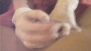 girl jerks her husband's cock