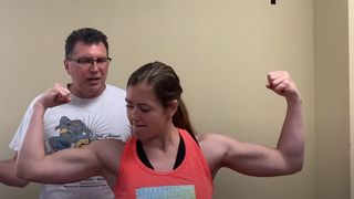 Workout challenge man vs woman strong fitness girl domination