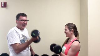 Workout challenge man vs woman strong fitness girl domination