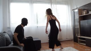 sexy savage girl doninates a guy