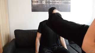 sexy savage girl doninates a guy