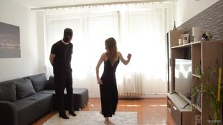 sexy savage girl doninates a guy