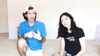 Headscissor and Boston Crab Challange girl vs man