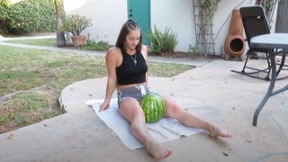 Watermelon scissor challenge 3