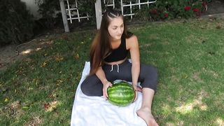 Watermelon scissor challenge 3