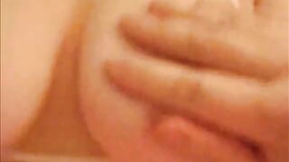 Mature girl rides hubby wearing white mesh bikini