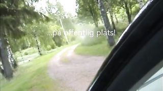 Swedish woman sucking cock outdoors in Hedemora