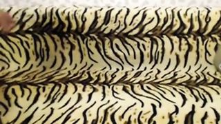 Russian girl dances a striptease and masturbates on webcam