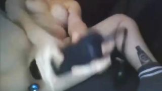 22yo 1 fucks big black dildo