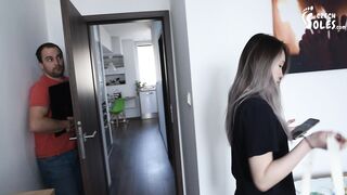 Lynn Small Asian girl gives a sassy robber his first karate lesson