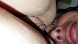 Licking girl's asshole