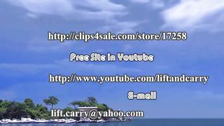 Asian Supergirl lift and carry