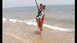 Asian Supergirl lift and carry