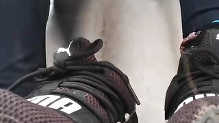 socks and sweaty feet after gym