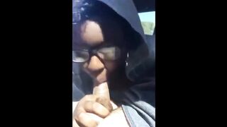 Black girl suck her white boyfriend in car 2