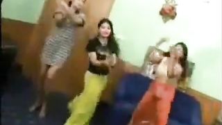 3 girls dancing and getting naked