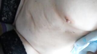 stroking over small tit