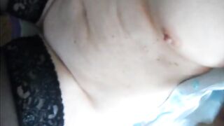 stroking over small tit