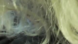 Arschlady Angelique Ficken Blasen mit Lederhandschuhe !!